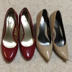 Bandolino Red and Tan Women's Heels pumps 7